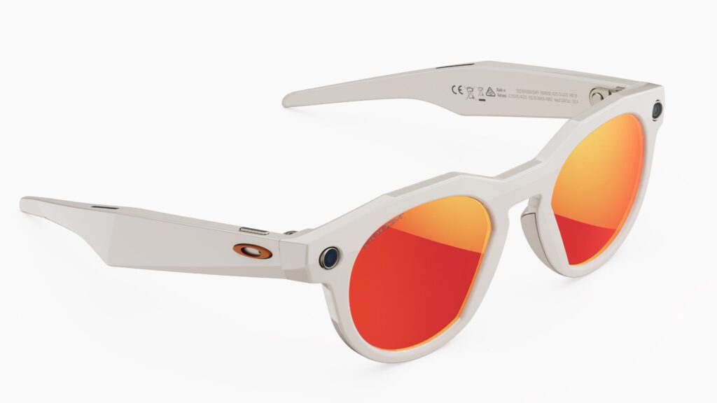 Voici les Oakley Meta avec un verre PRIZM orange. // Source : Meta Voici les Oakley Meta avec un verre PRIZM orange. // Source : Meta