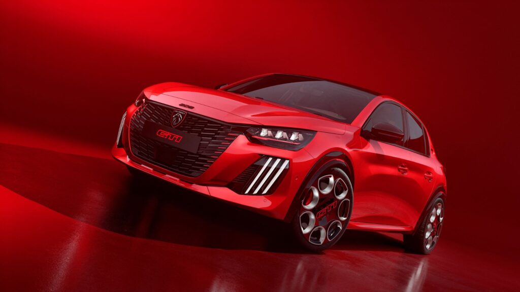 La nouvelle Peugeot E-208 GTi (2025) // Source : Peugeot La nouvelle Peugeot E-208 GTi (2025) // Source : Peugeot
