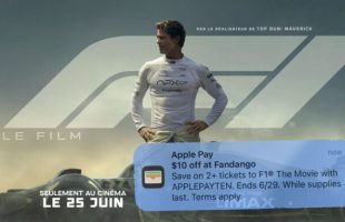 Le film F1 et la pub Apple Pay. // Source : Numerama