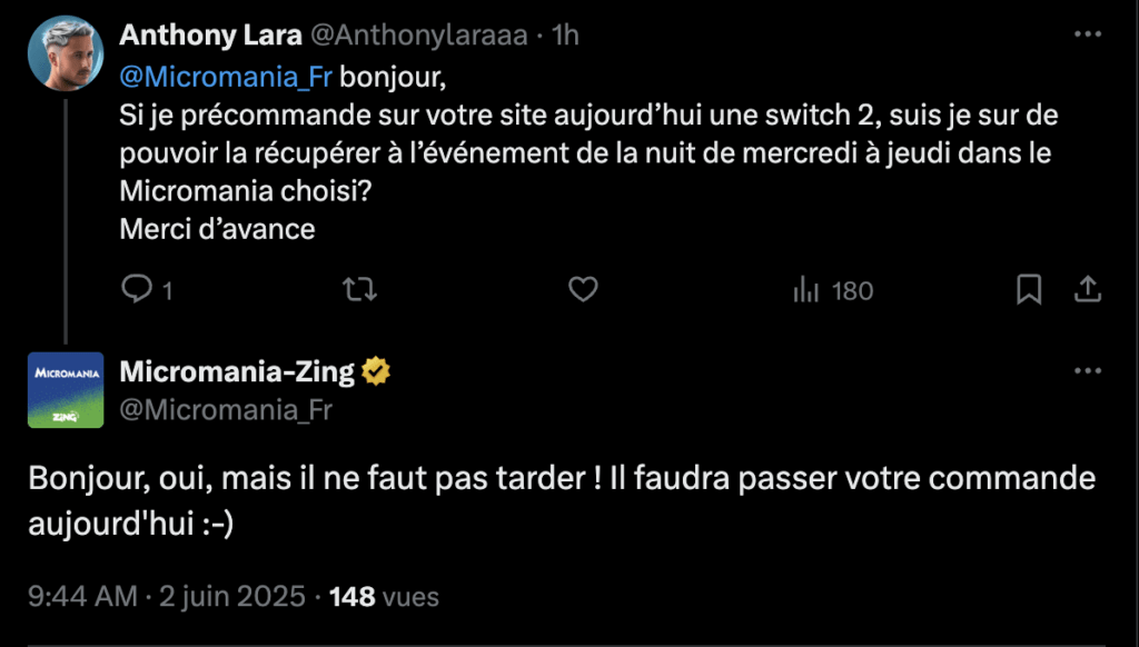 La date fatidique pour commander une Switch 2 : le 2 juin. La date fatidique pour commander une Switch 2 : le 2 juin.