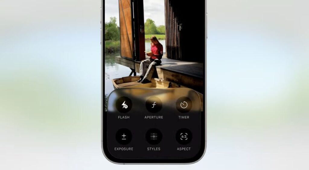 L'application Appareil photo d'iOS 26. L'application Appareil photo d'iOS 26.