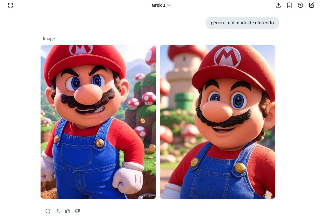 Mario selon Grok