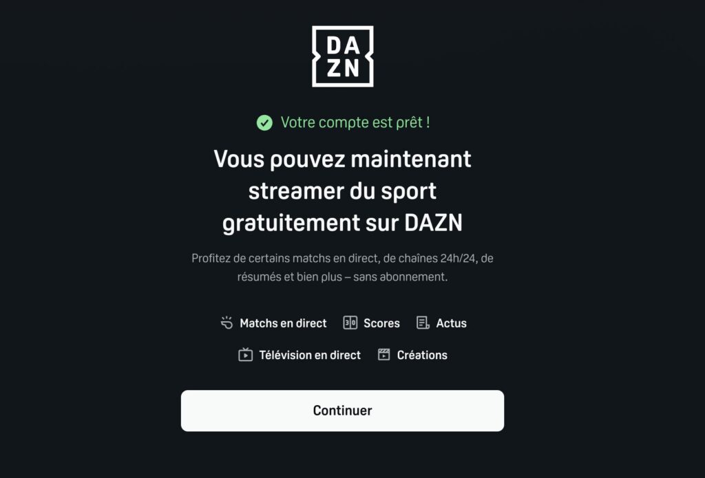 La fin de l'inscription gratuite à DAZN. La fin de l'inscription gratuite à DAZN.