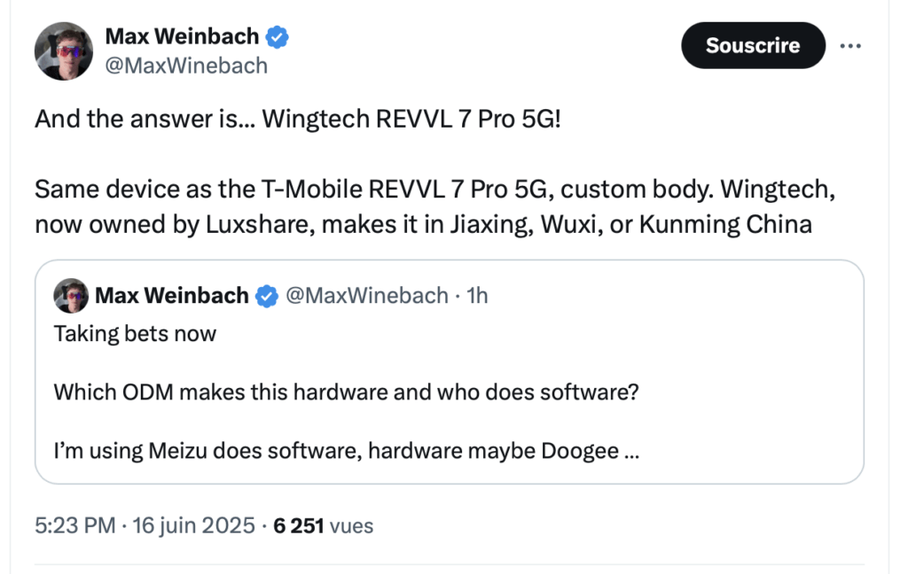 Le Trump Phone serait un téléphone Wingtech avec un design personnalisé. Le Trump Phone serait un téléphone Wingtech avec un design personnalisé.