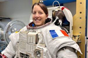 Sophie Adenot pendant son entraînement à Houston. // Source : Via X @Soph_astro