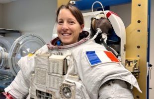 Sophie Adenot pendant son entraînement à Houston. // Source : Via X @Soph_astro