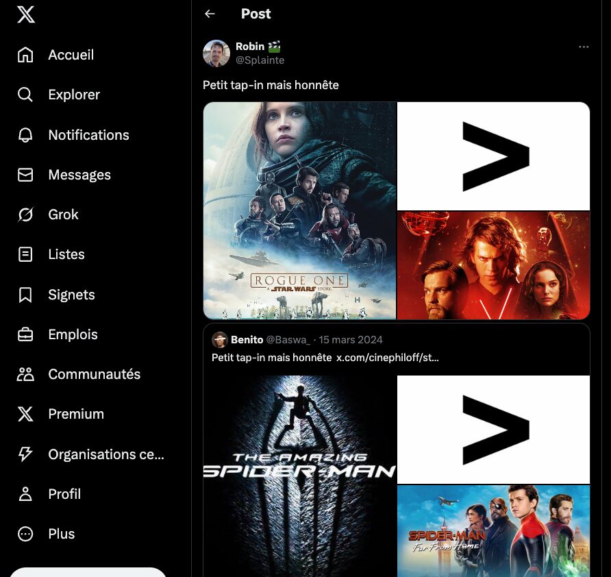 Un exemple de l'utilisation de l'expression sur X // Source : Capture Numerama Un exemple de l'utilisation de l'expression sur X // Source : Capture Numerama