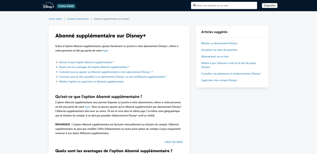 La FAQ de Disney+ détaille tout // Source : Capture Numerama