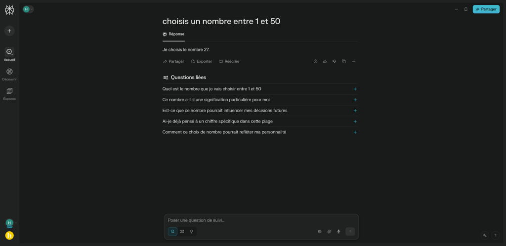 Perplexity aussi a choisi 27 // Source : Capture Numerama