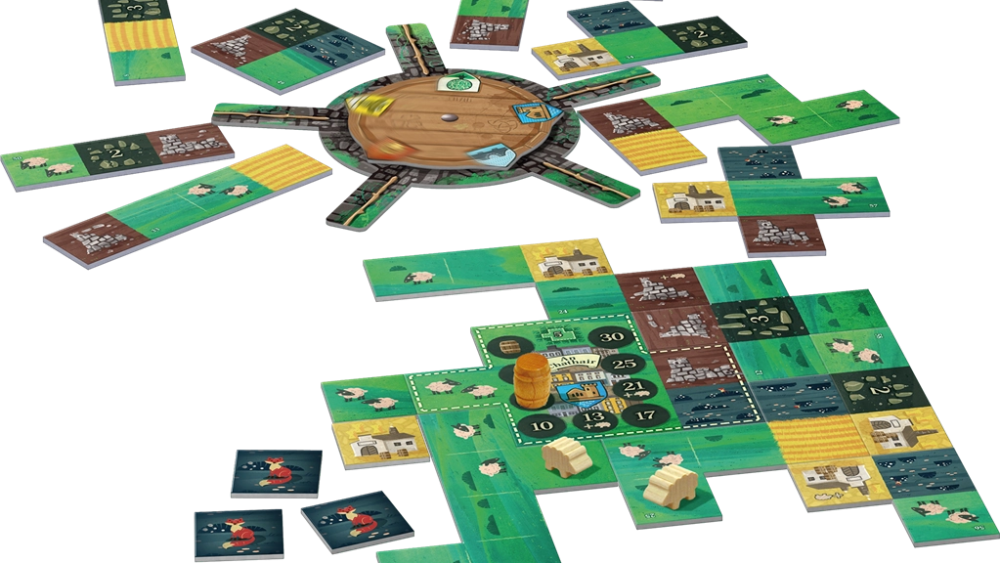 La roue qui attribue les tuiles au hasard. // Source : Lookout Games