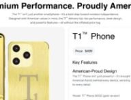 Le site de Trump Mobile ne revendique plus de fabrication américaine // Source : Capture Numerama