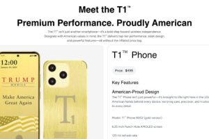 Le site de Trump Mobile ne revendique plus de fabrication américaine // Source : Capture Numerama