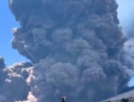 L'éruption de l'Etna. // Source : Via X @aurelienpouzin (capture d'écran)