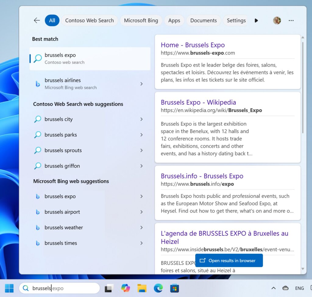On ne sera plus obligé d'utiliser Bing dans la barre de recherche de Windows // Source : Microsoft