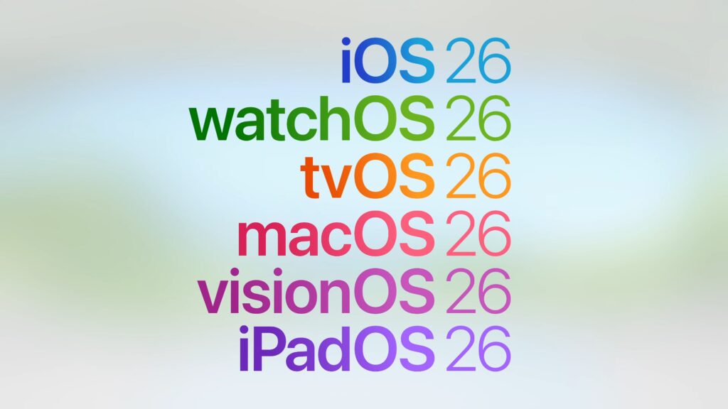 Les nouveaux noms des OS d'Apple. // Source : Apple