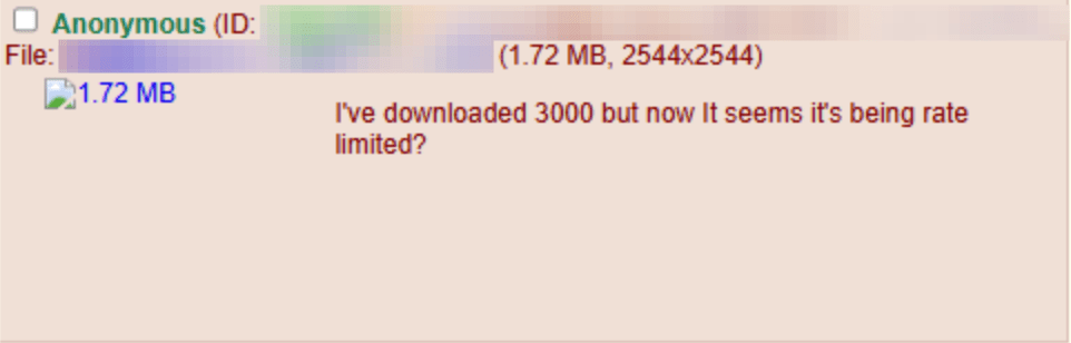 Sur 4chan, des internautes se partagent les fichiers récupérés // Source : 404media