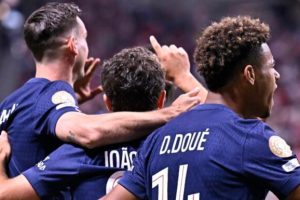 Le PSG lors de sa victoire face à l'Inter Miami en Coupe du monde des clubs // Source : Compte X du PSG