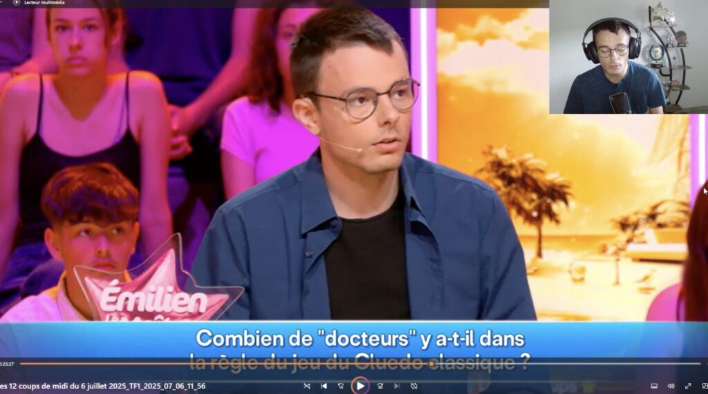 Pour son premier live, Émilien a réagi à l'émission où il a été éliminé // Source : Capture Numerama
