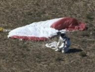 L'atterrissage du saut de Baumgartner en 2012 // Source : Redbull