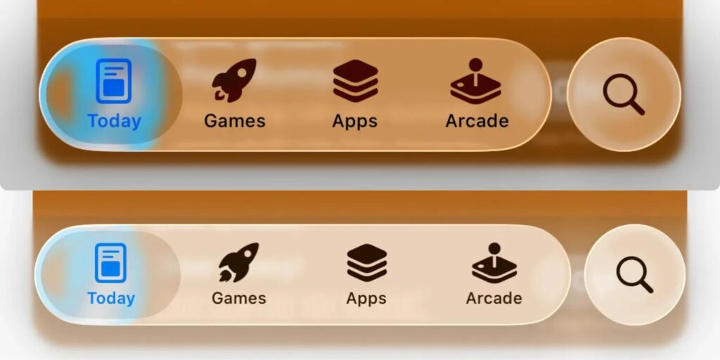 Bêta 2 en haut, bêta 3 à droite. iOS 26 rend son Liquid Glass opaque. Bêta 2 en haut, bêta 3 à droite. iOS 26 rend son Liquid Glass opaque.