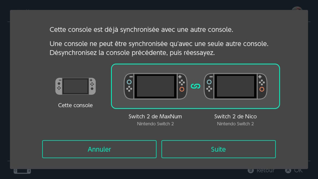 Impossible de transférer un jeu sur une troisième Switch sans retirer tous les jeux d'une des deux autres.