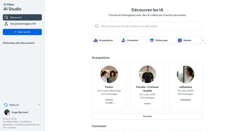 La page d'accueil d'AI Studio La page d'accueil d'AI Studio