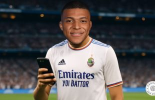 Mbappé aurait bien utilisé de l'IA pour ajouter des supporters sur une photo // Source : Montage Numerama
