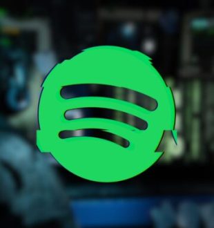 Le logo de Spotify « glitché » // Source : Montage Numerama