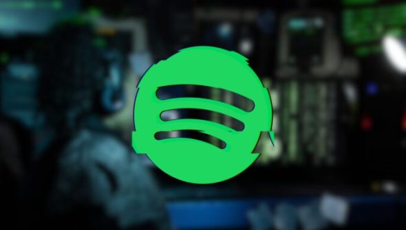 Le logo de Spotify « glitché » // Source : Montage Numerama