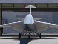 L'avion X-59 en mouvement. // Source : Capture YouTube  NASA Armstrong Flight Research Center