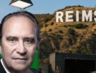 Xavier Niel et les studios de Reims de Mediawan. // Source : Montage Numerama, arrière-plan ChatGPT