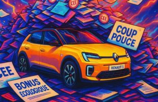 Renault 5 plongé sous les aides // Source : image générée par chatgpt 