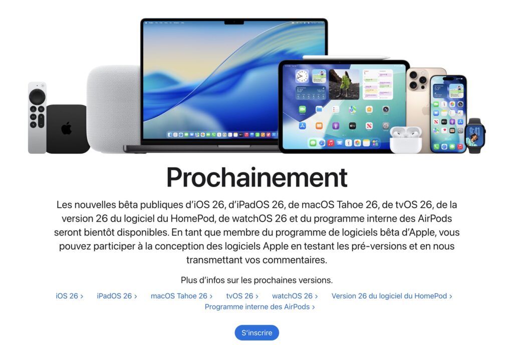 Le site beta.apple.com Capture d'écran 2025-07-08 à 09.45.36