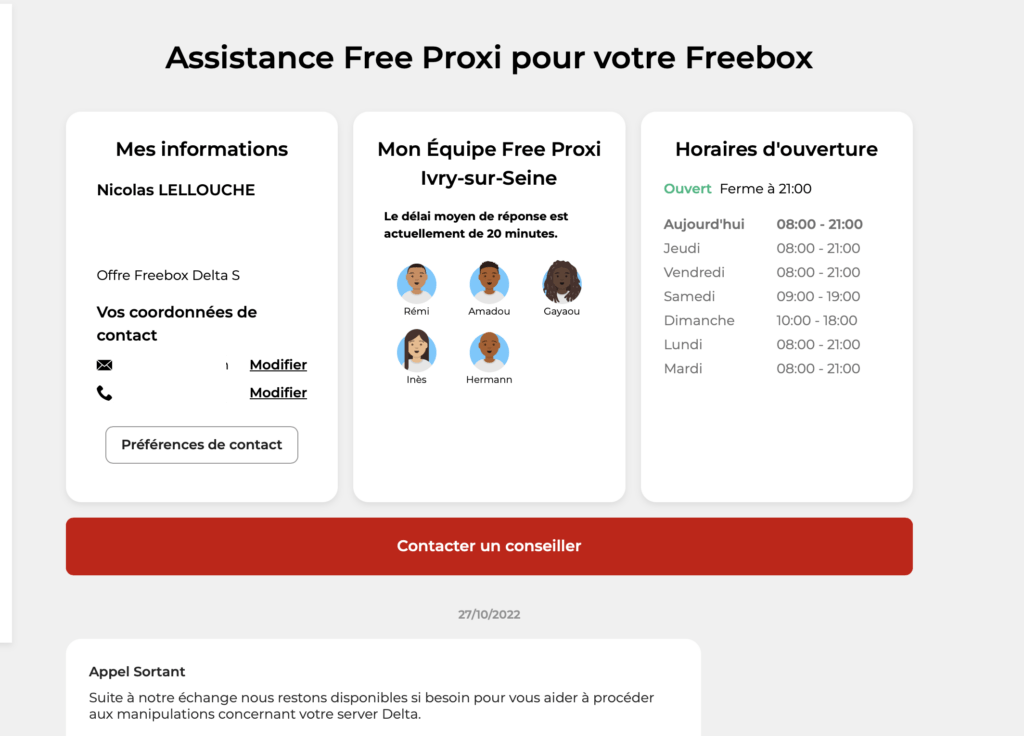 À Ivry-sur-Seine, 5 employés Free Proxi s'occupent de la ville.