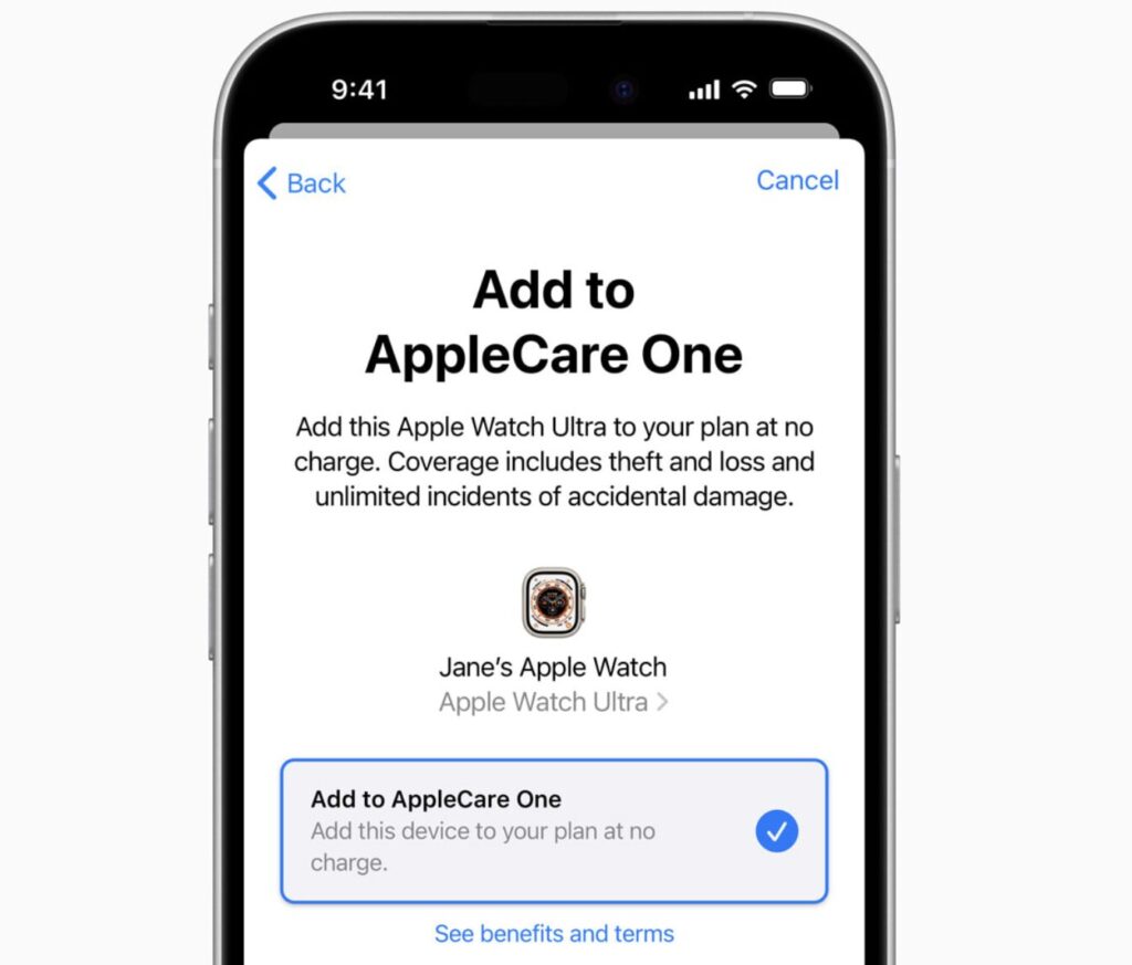 Ajouter un produit à son assurance AppleCare One est très facile. Ajouter un produit à son assurance AppleCare One est très facile.