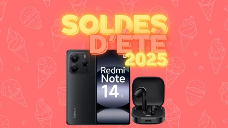 Moins de 240 € pour le smartphone Redmi Note 14 de Xiaomi et une paire d’écouteurs