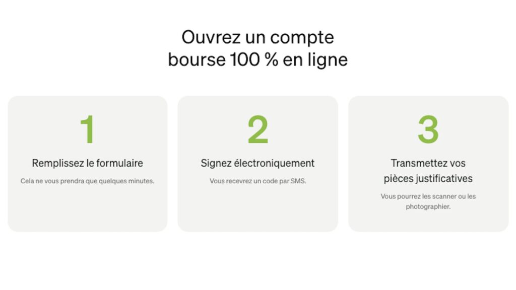 Quelques minutes suffisent pour solliciter l'ouverture ou le transfert d'un compte-titres, d'un PEA ou d'un PEA-PME chez Fortuneo // Source : Fortuneo Quelques minutes suffisent pour solliciter l'ouverture ou le transfert d'un compte-titres, d'un PEA ou d'un PEA-PME chez Fortuneo // Source : Fortuneo