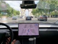 La conduite autonome FSD de Tesla testé à Paris // Source : Tesla