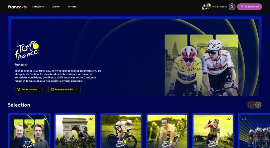 Le Tour de France 2025 sur France.tv // Source : Capture Numerama Le Tour de France 2025 sur France.tv // Source : Capture Numerama