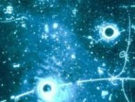 Cette image de traces dans la chambre à bulles Gargamelle fut la première confirmation de l’existence des interactions par courant neutre faibles. // Source : CERN