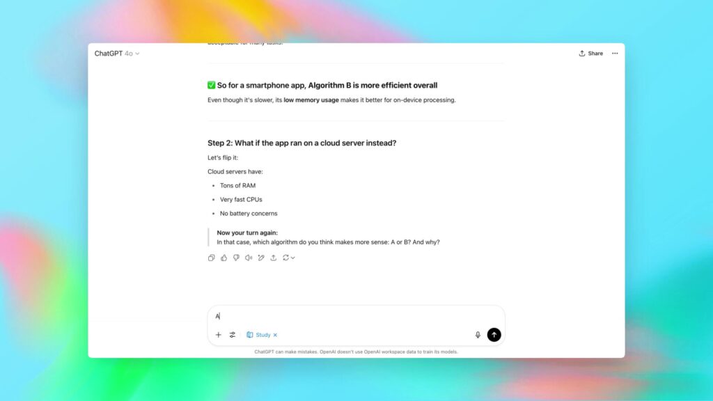 « À ton tour » : ChatGPT ne veut pas faire tout le travail seul avec ce mode // Source : OpenAI « À ton tour » : ChatGPT ne veut pas faire tout le travail seul avec ce mode // Source : OpenAI