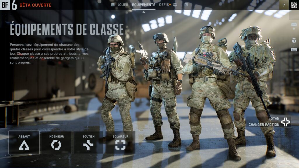 Les classes sur Battlefield 6