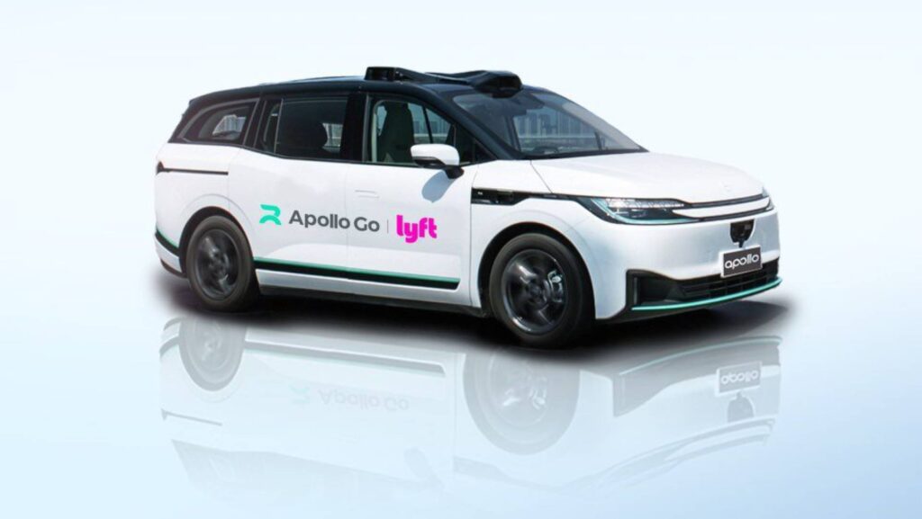 Baidu Lyft robotaxi Apollo Go // Source : Lyft Baidu Lyft robotaxi Apollo Go // Source : Lyft
