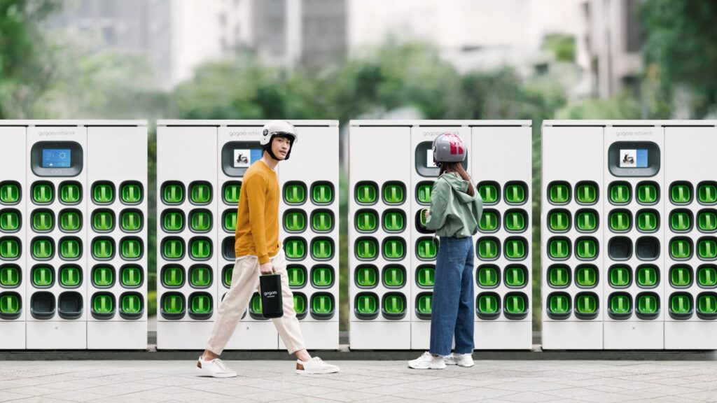 Une station de battery swapping pour deux-roues // Source : Gogoro Une station de battery swapping pour deux-roues // Source : Gogoro