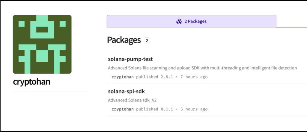 Lot de packages malveillants publié sur la plateforme npm // Source : Safety Lot de packages malveillants publié sur la plateforme npm // Source : Safety