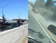Ce crash d'une Mustang Mach-E fait le buzz // Source : marty.byrde3 - Tiktok 