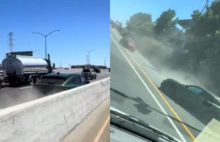 Ce crash d'une Mustang Mach-E fait le buzz // Source : marty.byrde3 - Tiktok 