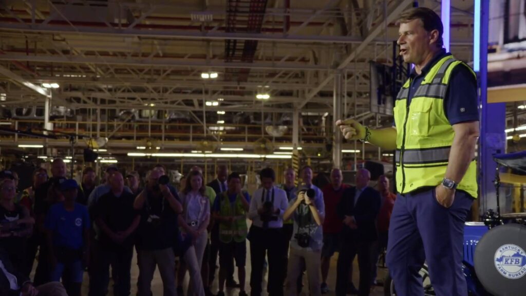 Jim Farley pour la conférence "next Model T" // Source : Capture video Ford Jim Farley pour la conférence "next Model T" // Source : Capture video Ford