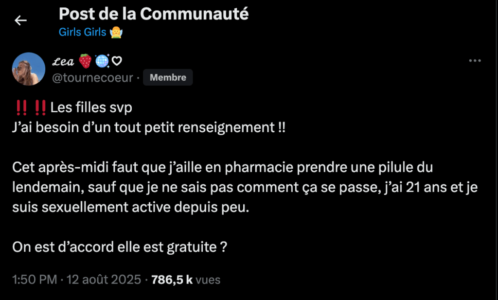 Sur X, les girl's girls s'entraident // Source : Capture Numerama Sur X, les girl's girls s'entraident // Source : Capture Numerama