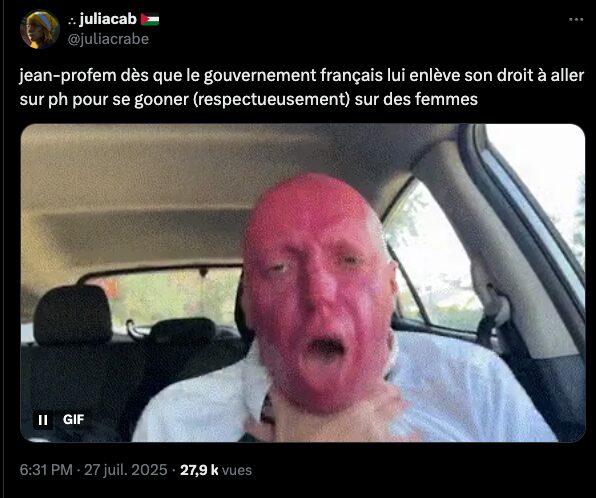 Un exemple de l'utilisation de «Gooner» sur les Réseaux sociaux // Source: Capture Numerama